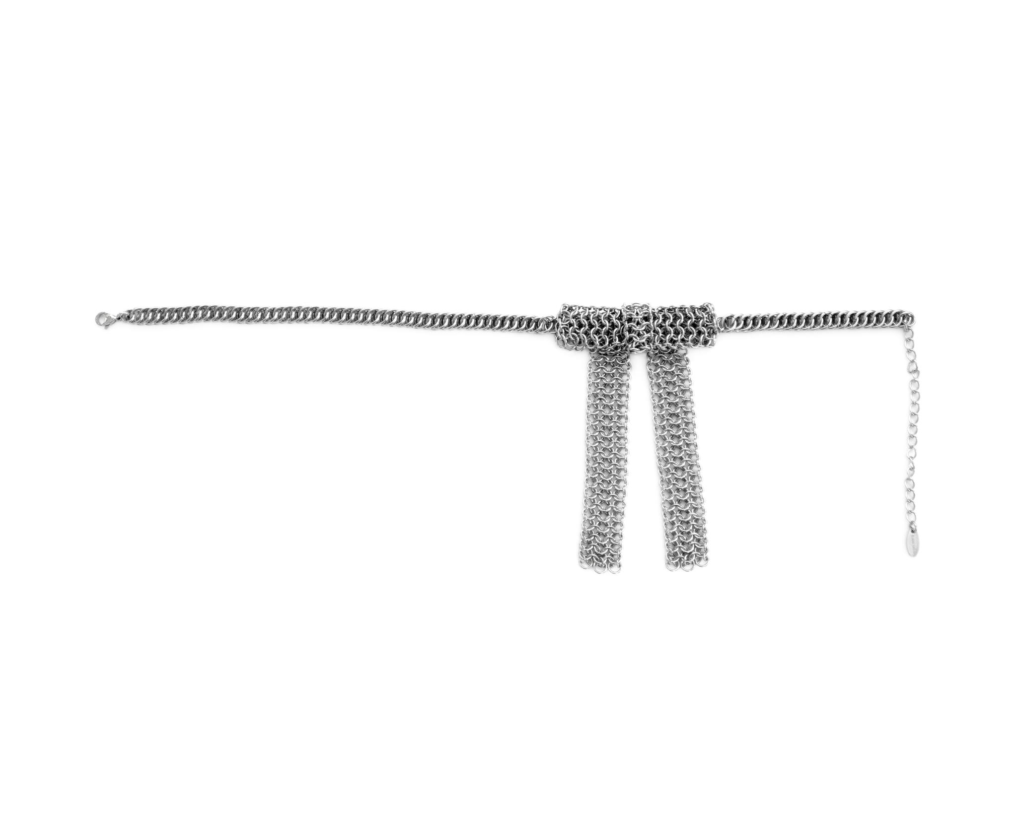 Uncut Chainmail Bow Choker